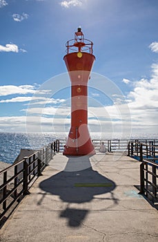 Lighthouse of Los Cristianos harbor