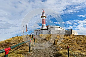 Lighthouse on Magdalena island in Chile