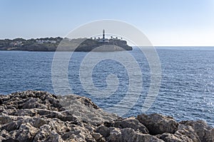 Lighthouse of the Majorcan town of Portocolom photo