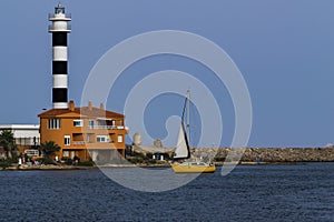 Lighthouse of the Manga del Mar Menor. Murcia, Spain