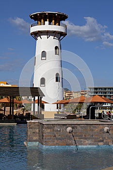 Lighthouse at the marina in Cabo San Lucas