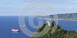 Lighthouse for marine navigation on the coast of Euskadi