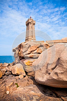 Lighthouse Men Ruz at Brittany, France