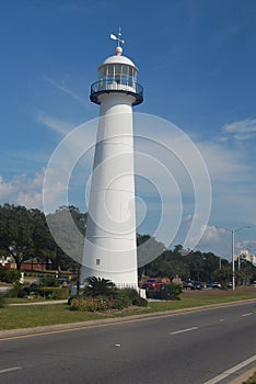 Lighthouse in the middle of the highway