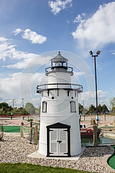 Lighthouse at a mini golf