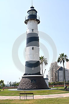 Lighthouse in Miraflores In Lima, Peru.
