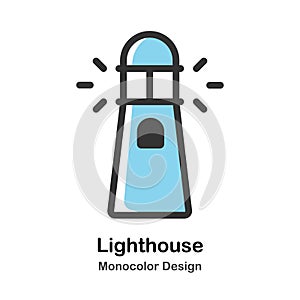 Lighthouse Monocolor Illustration