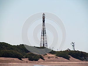 Lighthouse by the Monte Hermoso beach