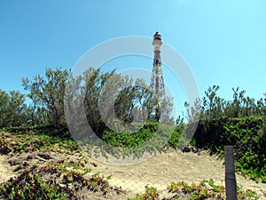 Lighthouse by the Monte Hermoso beach