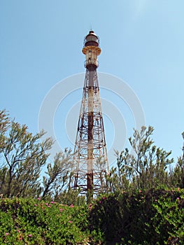 Lighthouse by the Monte Hermoso beach