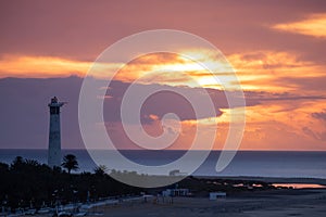 Lighthouse of Morro Jable. Fuerteventura, Canary Islands