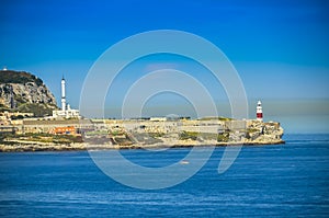 LIGHTHOUSE AND MOSQUE IN GIBRALTAR