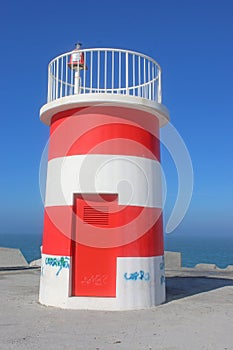 Lighthouse on Nazare Beach Portugal