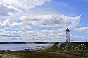 Lighthouse near Louisbourg, Nova Scotia, Canada