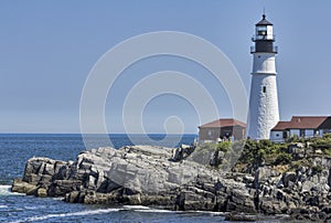 Lighthouse near Ogunquit on the coast of Maine