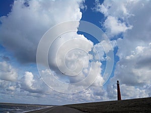 Lighthouse in Netherlands, Den Helder, Northern Sea