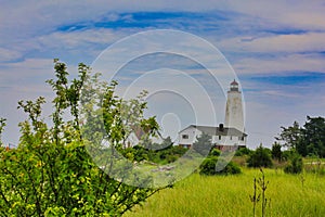 Lighthouse New England coastline