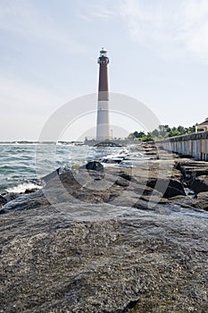 Lighthouse in New Jersey on island