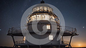 lighthouse at night lighthouse is actually a giant telescope that is used to observe the stars and planets at night