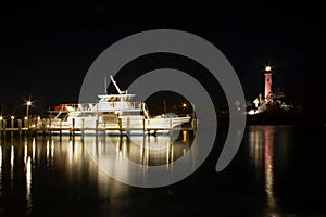 Lighthouse at night at night