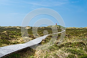 Lighthouse in Norddorf on the North Sea island Amrum, Germany