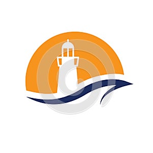 Lighthouse and ocean