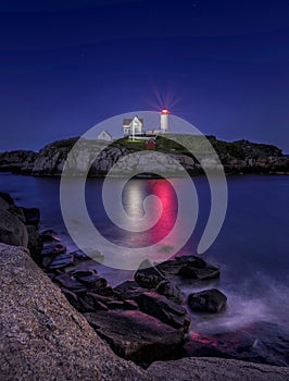 Lighthouse Ocean York Maine