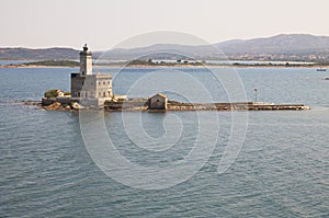 Lighthouse in Olbia & x28;Sardinia& x29;