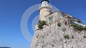 Lighthouse in Old Fortress in Corfu town, Greece