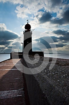 Lighthouse over blue sky in Bremerhaven