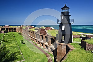 Lighthouse - a part of Dry Tortugas National Park.