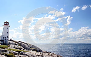 Lighthouse on Peggy`s Cove, Nova Scotia photo