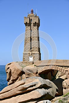 Lighthouse of Ploumanac'h in France