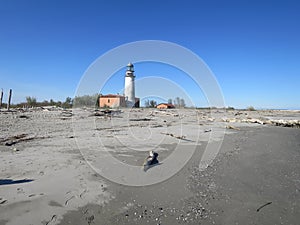 Lighthouse of the Po delta Emilia Romagna valleys of Comacchio Italy