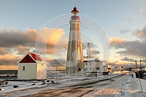 Lighthouse Pointe-au-Pere, Quebec, Canada photo