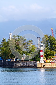 Lighthouse in the port of Batumi