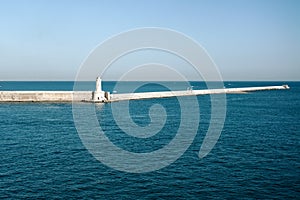 Lighthouse at the port of Livorno in Italy