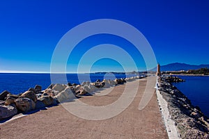 Lighthouse. Port of Puerto Banus.