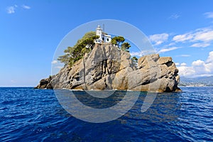 The lighthouse on the Portofino promontory