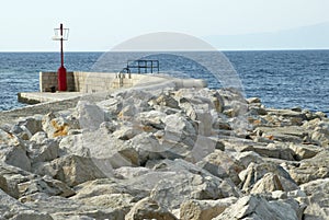 Lighthouse in Prigradica, island Korcula, Croatia