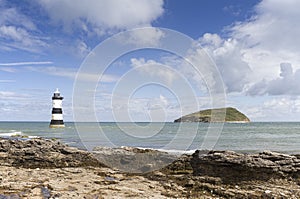 Lighthouse and Puffin Island