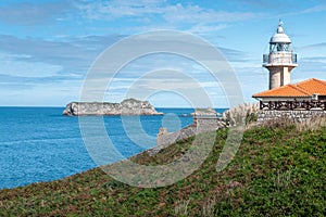 Lighthouse of Punta del Torco de Afuera in Suances, Cantabria, Spain photo