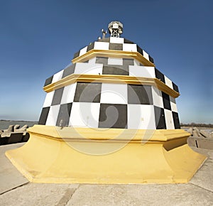 Lighthouse Punta Sabbioni from above-Jesolo,Italia