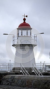 Lighthouse in rainweather.