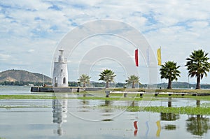 Lighthouse at Rapel Lake Chile