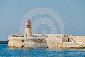 The lighthouse with red top