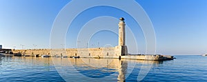 Lighthouse in Rethymno, Crete, Greece