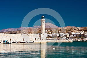 Lighthouse in Rethymnon, Crete, Greece