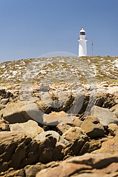 Lighthouse and Rocks