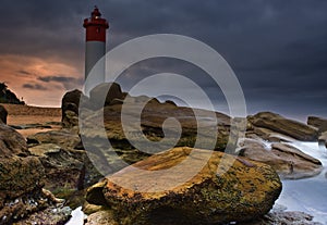 Lighthouse on Rocks